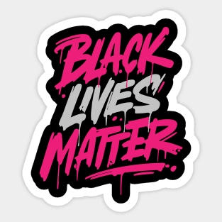 black lives matter, female pink Sticker